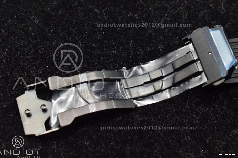 Strap GoodFit ZF Bang Edition Rubber RG Best Hublot 904 Big Dial on Skeleton Unico Black 1:1 A 0420